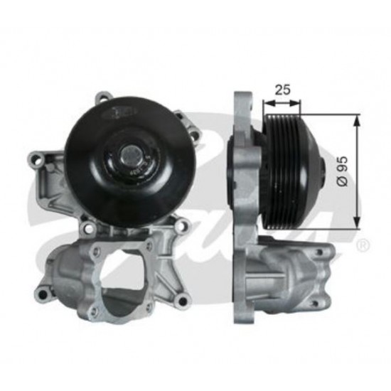BMW E81 E82 E87 E88 E90 E91 E92 E93 E60 E61 E84 E83 Devirdaim Su Pompası Gates WP0121 / 11517807311