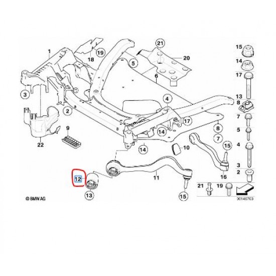 31120305612 BMW E60 E61 E63 E64 Ön Üst Salıncak Burcu Set DELPHI TD891W