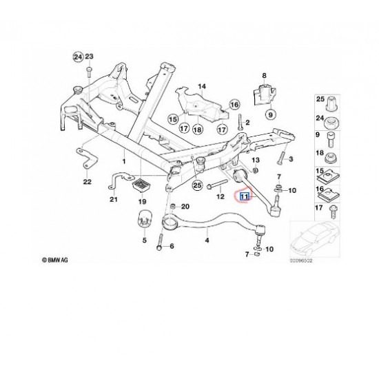 31121094234 BMW E39 Ön Alt Salıncak Sağ MEYLE 3160503902