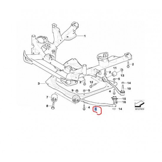 31126769718 BMW X5 E53 Üst Salıncak Sağ FORMPART 1205042