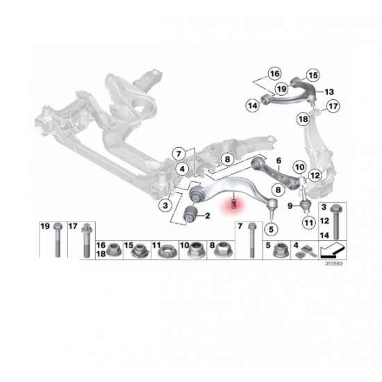 31 12 6777733 Sol Üst Salıncak Eğri BMW F10 F11 F06 F12 F13 TEKNOROT B-10291