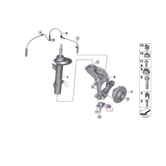 31126783443 MINI R50 R52 R53 Ön Taşıyıcı Rotili LEMFÖRDER 2538301