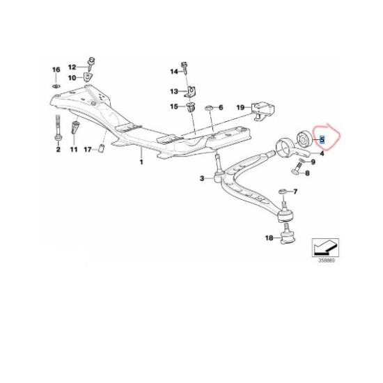 31129059288 BMW E36 Ön Salıncak Burcu (TAKIM) MEYLE 3003112903