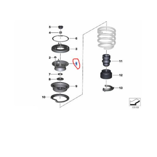 31336760943 BMW E39 E46 E60 E61 E63 E64 E81 E82 E83 E84 E87 E88 E90 E91 E92 E93 Ön Amortisör Takozu LEMFÖRDER 2700101