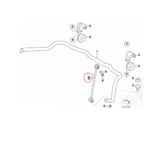 31356750703 BMW E53 Ön Viraj Askı Z Rotu Sol LEMFÖRDER 2587002