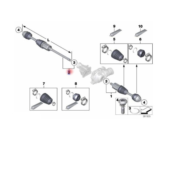 31607618680 Ön Aks Sağ BMW F10 F11 F18 F06 F12 F13 Kapars BM-9-9561