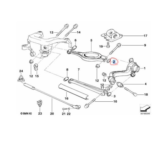 33306852895 BMW E36 E46 E85 E86 E89 Arka Taşıyıcı Yağlı Burç FEBI 280131