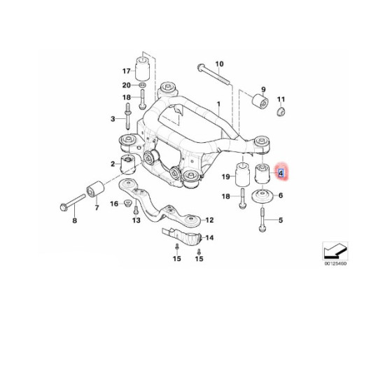 33316770781 BMW E46 E83 E85 E86 E89 Arka Travers Takozu FEBI 12626