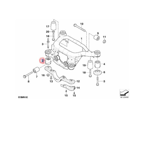 33316770783 BMW E46 E83 Travers Ön Takozu Sol FEBI 12628