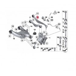 33326775902 Arka Üst Salıncak Sağ-Sol BMW F10 F18 F06 F12 F13 F01 F02 Teknorot B-914