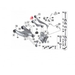 33326782136 Arka Sağ Kısa Salıncak BMW F10 F18 F06 F12 F13 F01 F02 ORJINAL 6782136