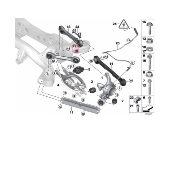 33326782238 BMW E81 E82 E84 E87 E88 E90 E91 E92 E93 Arka Alt Salıncak Sağ TEKNOROT B-264
