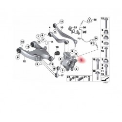 33326793769 Sol Arka Taşıyıcı BMW 5 SERİSİ F10 ORJINAL 6793769