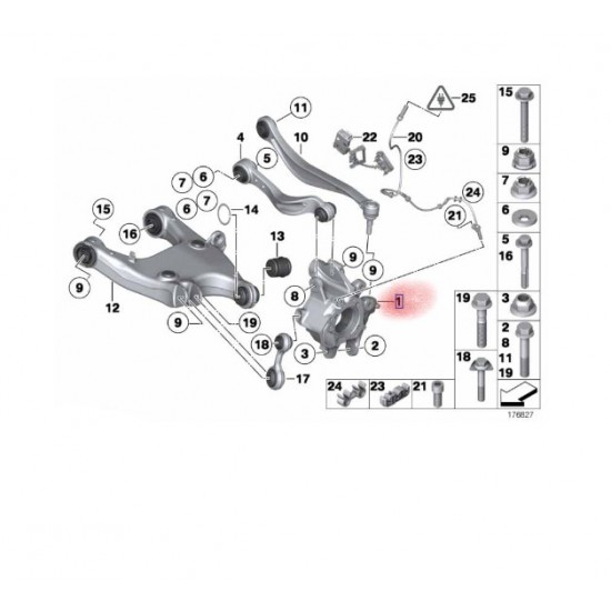 33326793770 Sağ Arka Taşıyıcı BMW 5 SERİSİ F10 ORJINAL 6793770