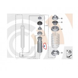 BMW Arka Amortisör Toz Süngeri ve Borusu (4 PARÇA) 33536767334 SACHS 900126