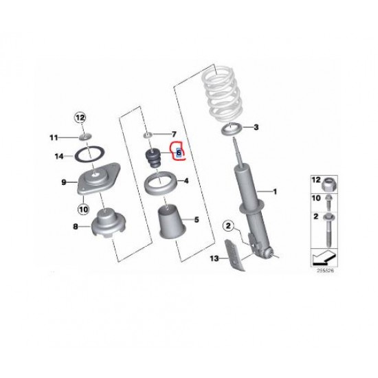 33536772740 Amortisör Lastiği Arka SWAG 11933088