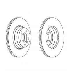 34116854999 BMW E81 E82 E84 E87 E88 E90 E91 E92 E93 F20 F21 F22 F23 F30 F31 F32 F33 F34 F36 Ön Fren Diski Takım FERODO DDF1535C-1