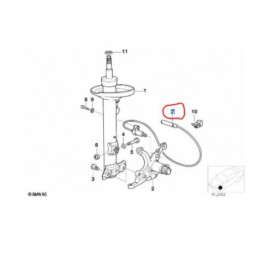 34521163027 BMW E36 Z3 Ön ABS Sensörü HELLUX HLS6301
