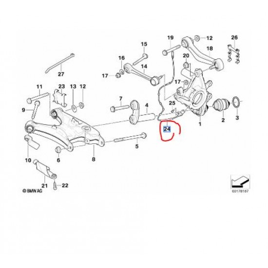 34521182160 BMW E39 Arka ABS Sensörü HELLUX HLS6306
