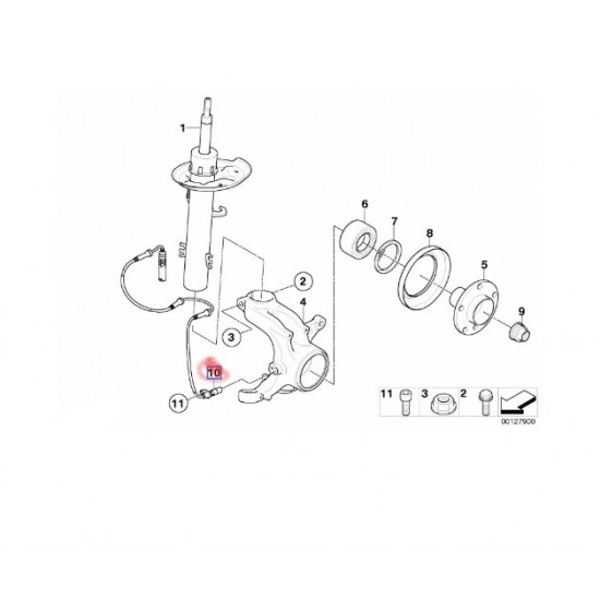 34523420330 BMW X3 E83 ABS Sensörü Ön DELPHI SS20547