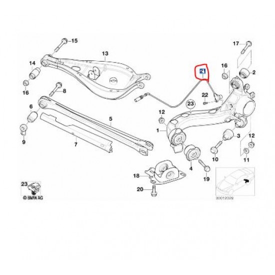 34526752683 BMW E46 Arka ABS Sensörü HÜCO 131507