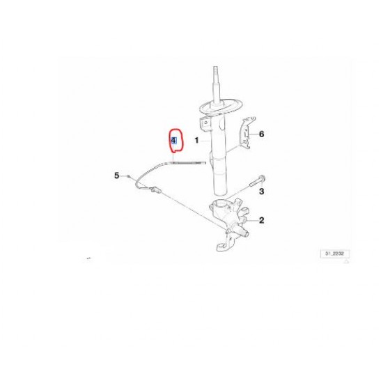 34526756373 BMW E38 Ön ABS Sensörü 4U 20304BW