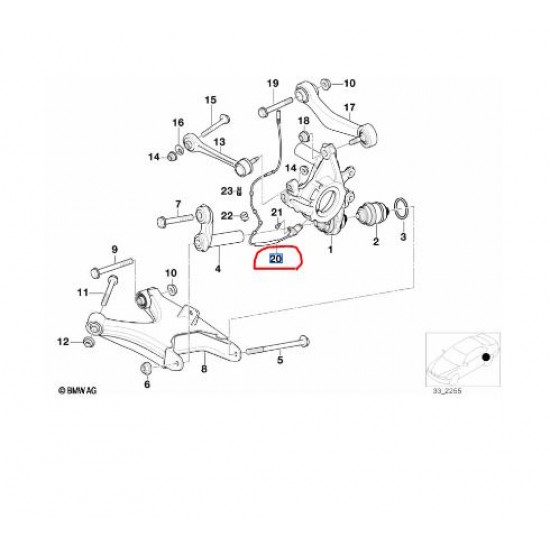 34526756374 BMW E38 Arka ABS Sensörü HÜCO 131513
