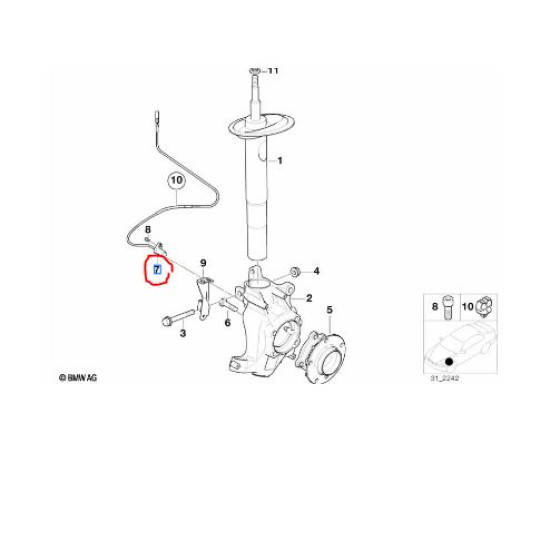 34526756375 BMW E39 Ön ABS Sensörü HELLUX HLS6310