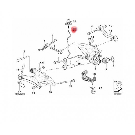 34526756380 BMW E53 Arka ABS Sensörü 4U 20315BW