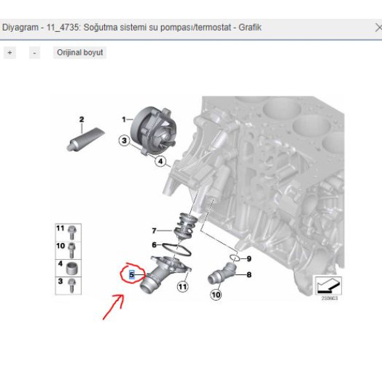 MİNİ COOPER R55/R56/R57/R59/R60 N47N DİZEL TERMOSTAT KAPAĞI GK 701066 / 11518512445