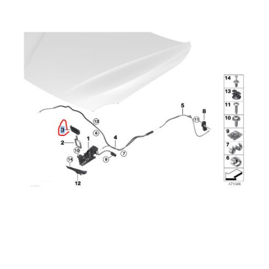 51237247079 BMW Kaput Burulma Emniyeti ORJINAL