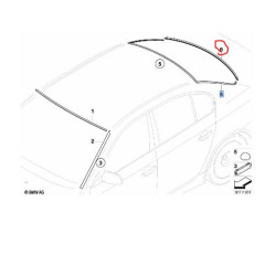 51317115412 BMW E60 Arka Cam Fitili Alt ORJINAL 