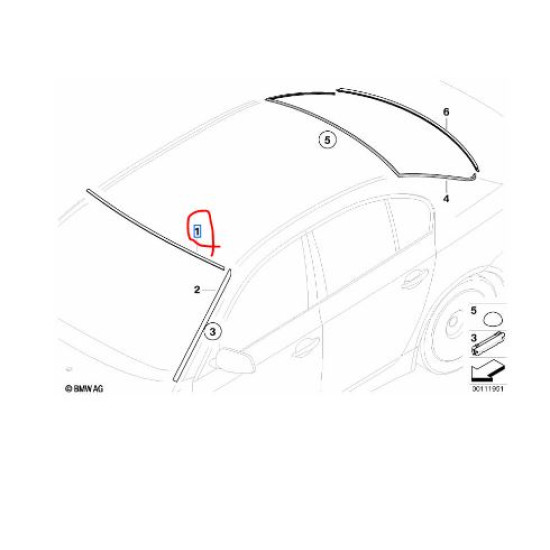 51317166841 BMW E60 E61 Ön Cam Fitili ORJINAL
