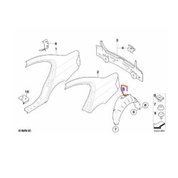 51717059382 Bmw 3 Serisi E90 E91 Arka Çamurluk Davlumbazı Sağ Tayvan 7059382