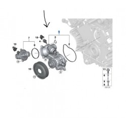 BMW E60 E61 E63 E64 E65 E66 E53 Devirdaim Su Pompası AIRTEX 1974 / 11517524551
