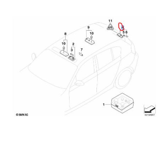 63267193294 BMW E81 E87 E89 F06 F12 F13 F20 F21 Plaka Lambası LED OE.M7193294