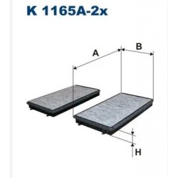 64119272643 BMW E65 E66 Klima Filtresi Karbonlu 2'li FILTRON K1165-2X