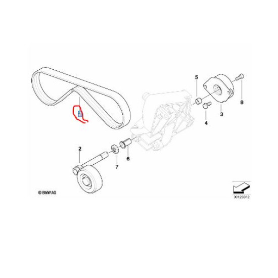 64557786171 BMW M47 Motor V Kayışı GMB GPK 5PK 835