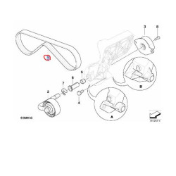 64558593211 BMW E38 E39 E46 E53 M57 Klima Kayışı CONTITECH 5PK 813