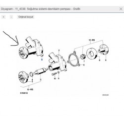 Bmw E30 E28 E34 Z1 M20 Devirdaim Su Pompası GK 980510 - 11519070758