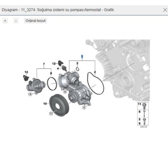Bmw Devirdaim Su Pompası E65 E66 GK 980536 - 11517586780