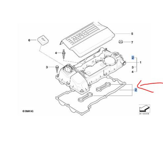 BMW N40 N45 N45N Üst Külbütör (Subap) Kapak Contası ELRING 448.520 / 11120031987