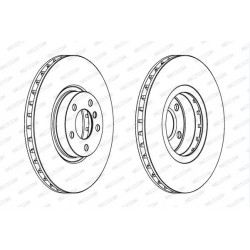 BMW E81 E82 E87 E88 E90 Ön Fren Diski Takım (2 Adet) FERODO DDF1229 / 34116854997