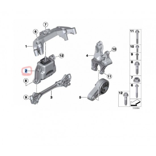 22116778645 Mini Cooper R56 R55 R57 R58 R59 R60 R61 Motor Kulağı LEMFÖRDER 3381701