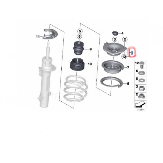 31306772749 Mini Cooper R57 R55 R60 R58 R61 R56 R59 Amortisör Takozu Ön KAUTEK MN-SM004