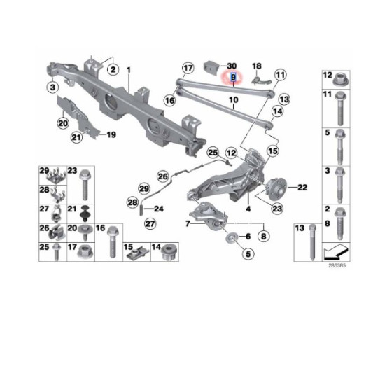 33326768724 MINI R50 R53 R55 R56 R57 R58 R59 R60 R61 Arka Maşa (Denge) Kolu TEKNOROT MN-117