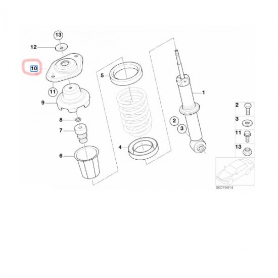 33526754124 Mini Cooper R52 R55 R50 R53 R56 Amortisör Takozu Arka LEMFÖRDER 3125201