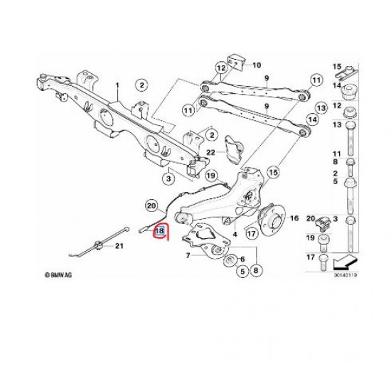 34526756385 MINI R50 R52 R53 Arka ABS Sensörü HÜCO 131530