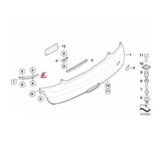 Tampon Braketi Sağ MINI R57 R58 R56 R59 ORJINAL 51122751304